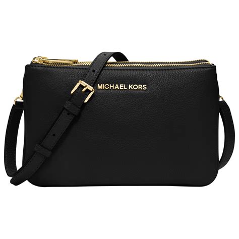 michael michael kors bedford gusset crossbody bag black|michael kors bedford duffle satchel.